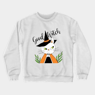 Good witch cute cat Crewneck Sweatshirt